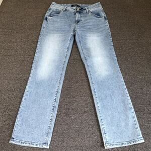 Hudson Jeans Women's 6 Blue Denim Light Wash Straight Leg Casual Minimalist